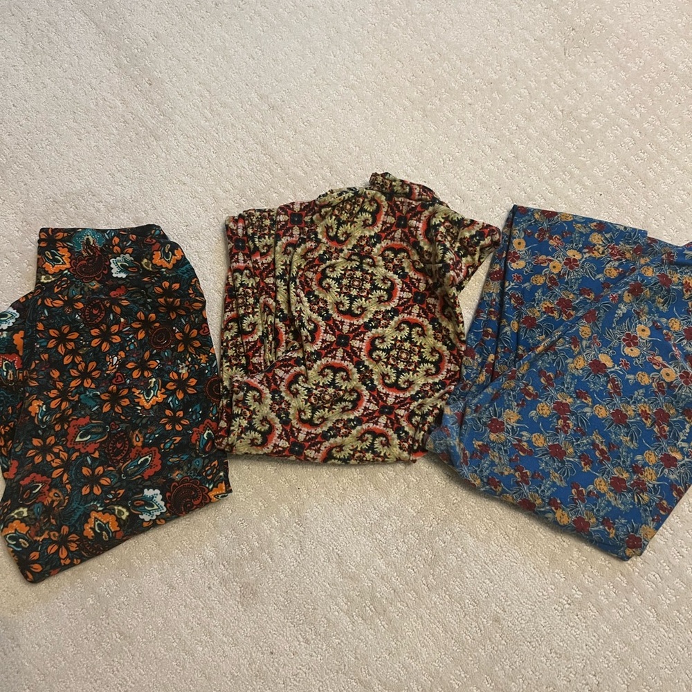 LuLaRoe Women's Leggings - Floral and Geometric Patterns